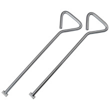 Faithfull Manhole Keys (Pair), T Shape End, Heavy-Duty Zinc Plated - 520mm