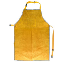 QWORK? Leather Welding Work Apron, Heat and Flame Resistant, Size 23x35 Inches