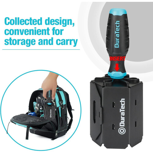 DURATECH 60-in-1 Multi-Function Screwdriver Sets, Multi-Bit Screwdriver Sets with Phillips, Slotted, Square and Torx, Storage Case Design, Suitable 1