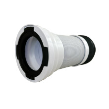 PlumbEZ Flexible 4" 100/110mm Toilet Pan Connector Universal WC Toilet Pan Connector Flexi Slinky Waste Soil Pipe 300mm-600mm Waste Pipe Connector,