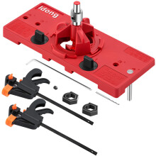 35mm Hinge Hole Jig Drill Guide Set, Woodworking Puncher Hinge Drilling Tool Set?Suitable for Face Frame Cabinet Cupboard Door Hinges Installation