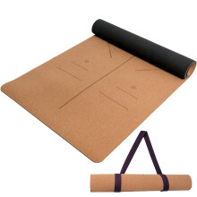 Cork Yoga Mat NonSlip Surface with Natural Rubber Base for Hot Yoga Pilates and Fitness 72x26