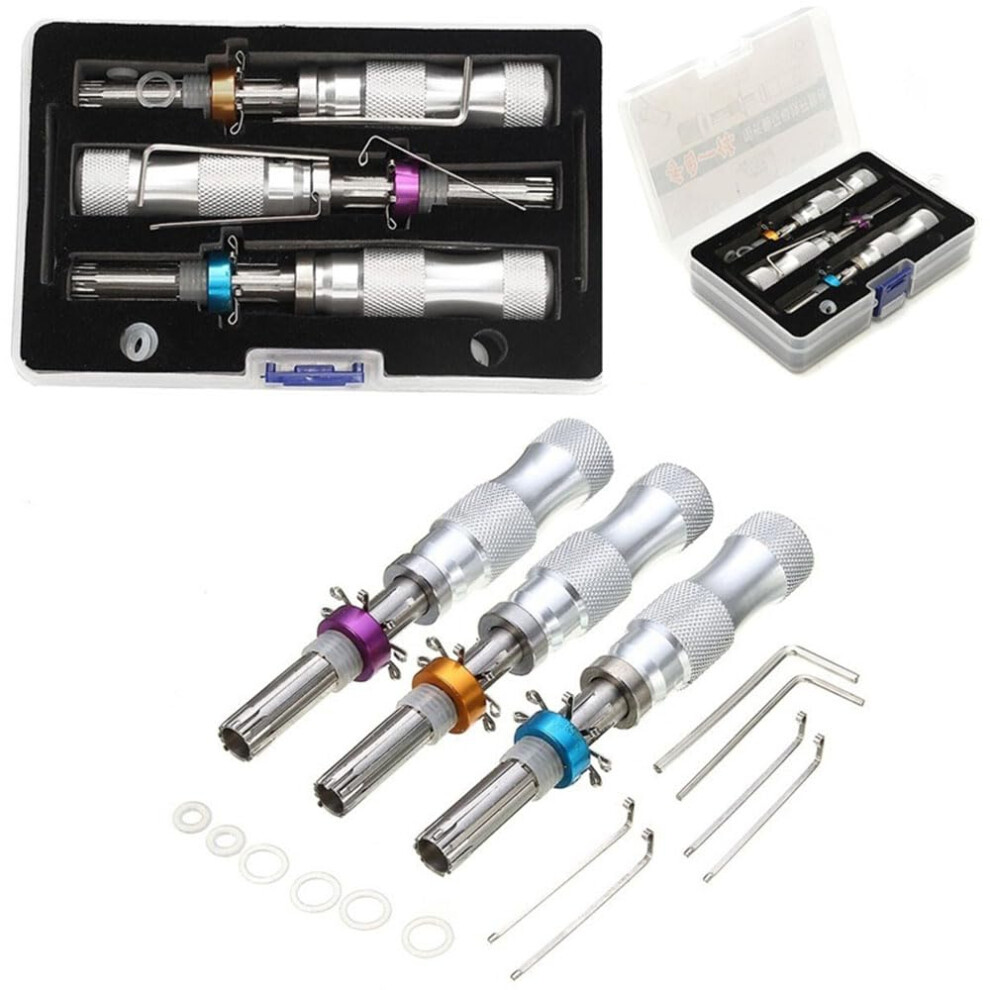 Yqleishi 3 Piece Tubular Lock Pick Set?7 Pins Adjustable Tubular Lock Pick Tools 7.00Mm 7.5Mm 7.8Mm 5051222347355