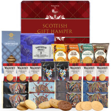 Biscuits Gift Set Scottish Gifts ? 22-Piece Shortbread & Assorted Biscuits, Luxury Snack Box & Valentines Sweet Hamper for Men and Women by Hattie?s