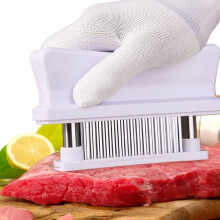 48 Needle Stainless Steel Meat Tenderizer Tool for Tender Meat Quickly with Easy Grip Handle