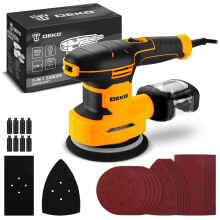 DEKOPRO 3-IN-1 Orbital Sanding Machine: Multi-Function Sander 300W 13000RPM Detail,Sheet Sanders and Orbital Sanders Corded with 15pcs