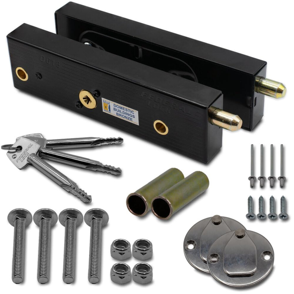 Federal Lock Enfield Garage Door Lock Bolts - Sold Secure Approved - 10 Year Guarantee 5051222344743