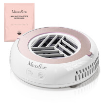 MelodySusie Mini Nail Dust Collector,HProA 6000RPM Portable Powerful Suction Vacuum Fan Dust Extractor with 30 Pcs Filter Papers for Personal,Nail