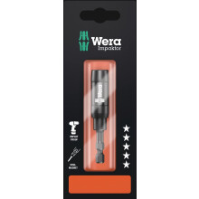 Wera 897/4 IMP R SB Impaktor TriTorsion Bit Holder with retaning ring and ring magnet, 1/4" Hex Drive x 75 mm, 05073990001