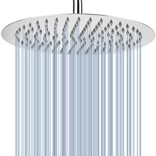 Rain Shower Head, Voolan 12" Large Round High Pressure Shower Heads Made of 304 Stainless Steel, Luxury Modern Look - Universal Wall and Ceiling Mount