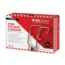 3 Storey Fire Escape Ladder - 23.9ft/7.30m Long Multi Storey Escape Ladder - Extra Wide Tread for Easy Foothold (300mm Wide) - Anti Slip Rope & Metal