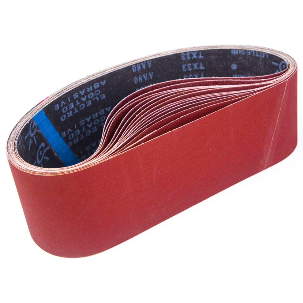 Stebruam Sanding Belt 100 X 915 Mm, Sander Belts Set?3 Each Of 80/120/150/240/400 Grains?For Belt Sander,For Grinding,Sharpening And Derusting (15 5051222349977