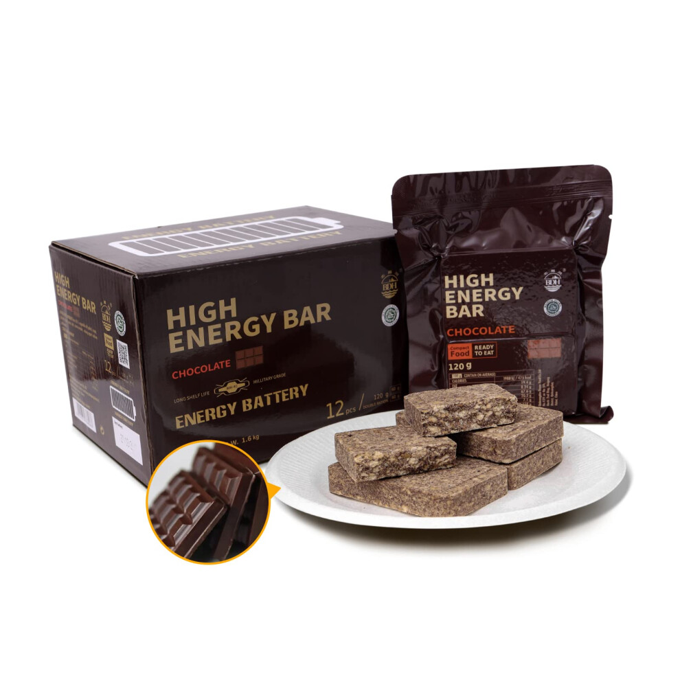 Emergency Food Ration Bars, Chocolate Flavor Survival Tabs Supply For Outdoor Camping Emergency Snowstorm Earthquake Disaster Preparedness Kit With 5051222352144