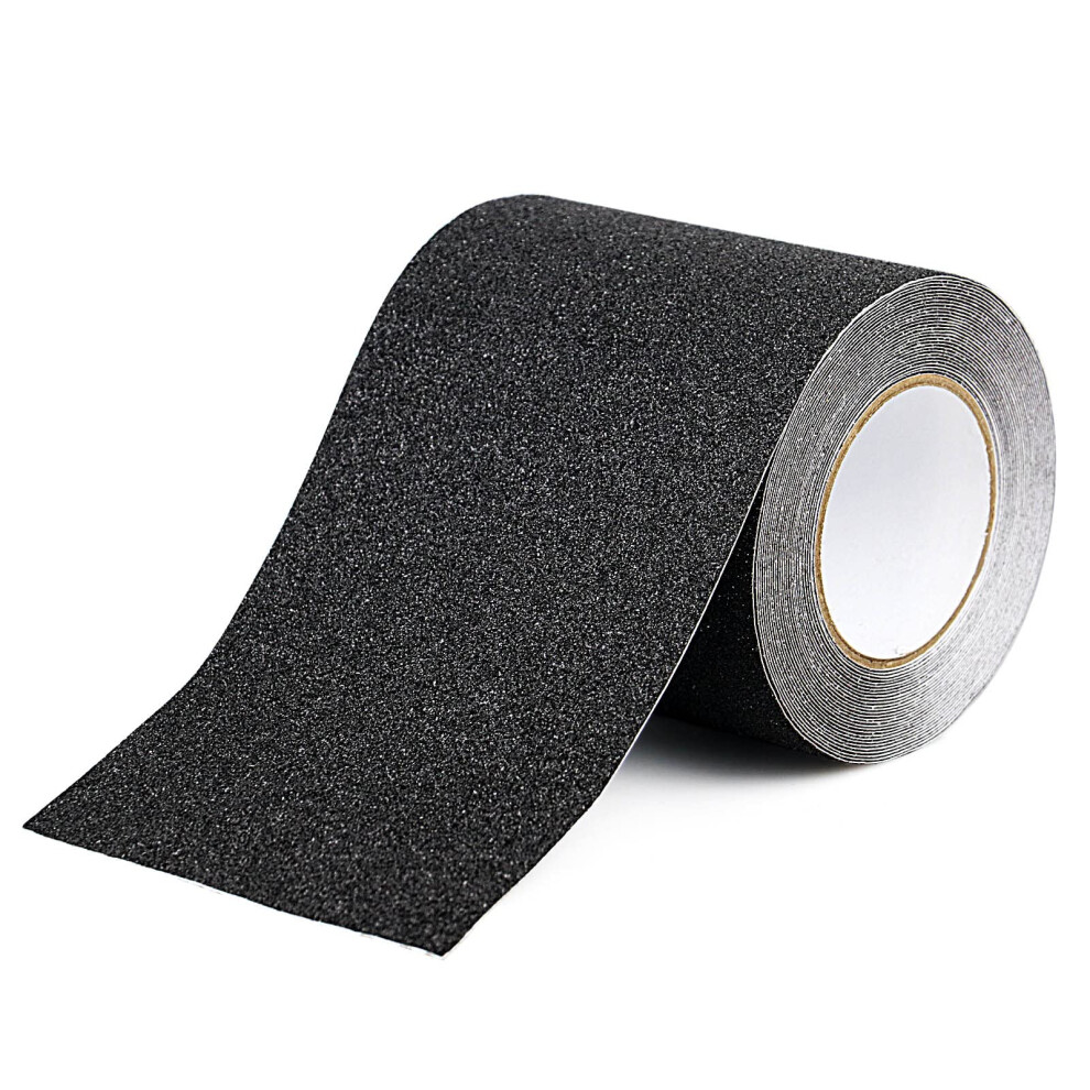 Black Pvc Anti Slip Tape High Traction Strong Grip Tape 150Mm*10M Safety Stair Treads Self Adhesive Non-Slip Tape Prevent Slips Bomei Pack 5051222350973