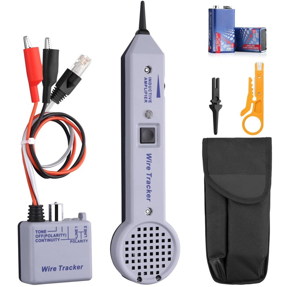 Proster Tone Generator Kit 200Ep High Accuracy Wire Tracer Circuit Tester With Storage Bag Cable Toner Inductive Amplifier Cable Tester Kit With 5051222349649