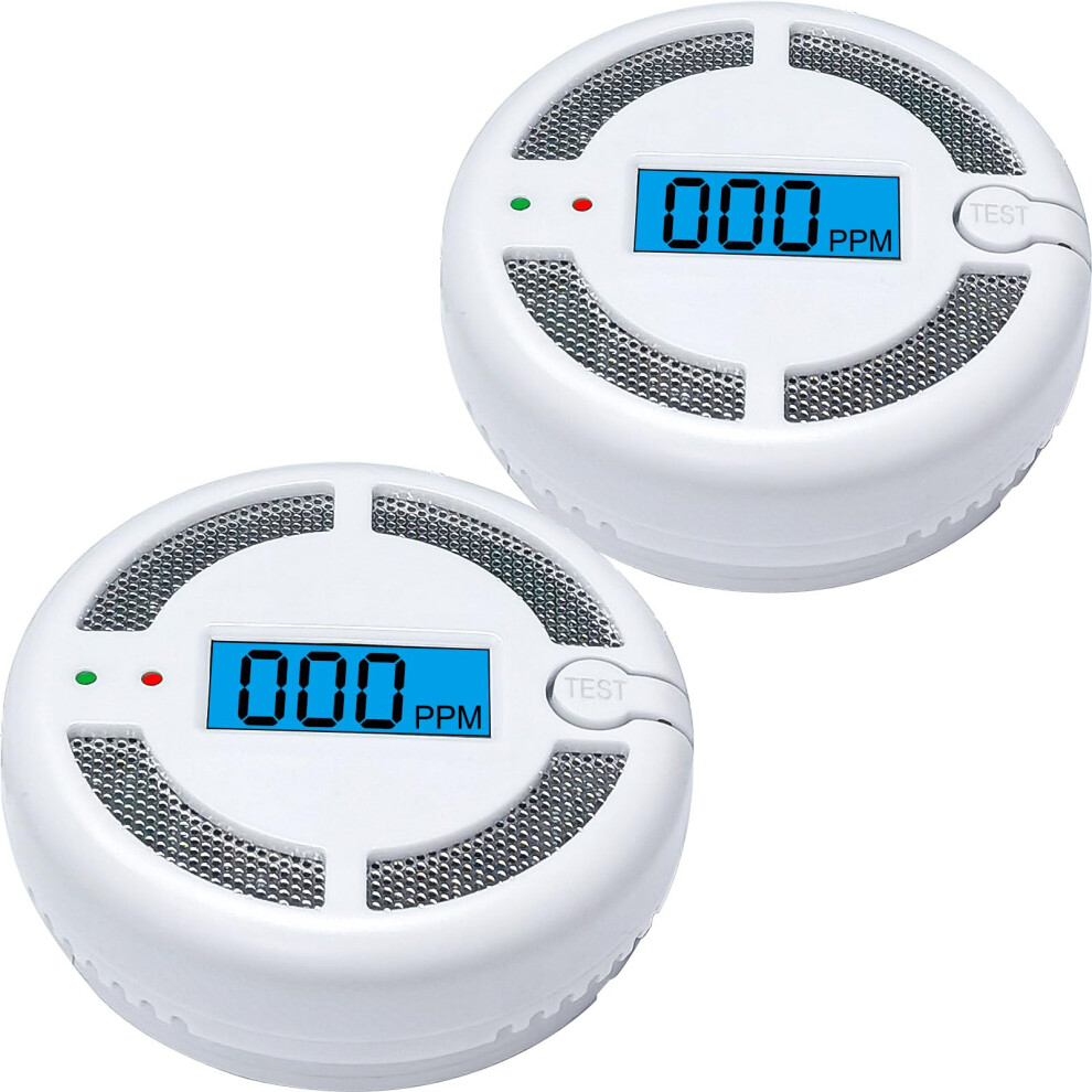 Mini Carbon Monoxide Detector, Battery Powered Co Monoxide Alarm With Lcd Digital Display For Home And Car Safety, Co Monitor Conforms To En 50291 5051222352373