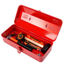 Large Metal Tool Storage Box with Handle for Home, Garage & Workshop, 37?16?12cm Portable Tool Case with Lid Locking Professional Storage Cabinet for