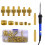 130PCS Threaded Inserts Nut Kit,60W Soldering Iron Heat Set Insert Tool Adjustable Temp Heat Thread Knurled Nut M2/M3/M4/M5/M6/M8 Threaded Inserts 1