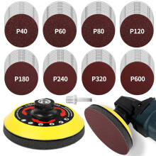 Pomsare Upgraded 80PCS Angle Grinder Sanding Discs with Drill Sanding Attachment, 125mm Hook and Loop Sanding Discs for Drill, Sander for Drill