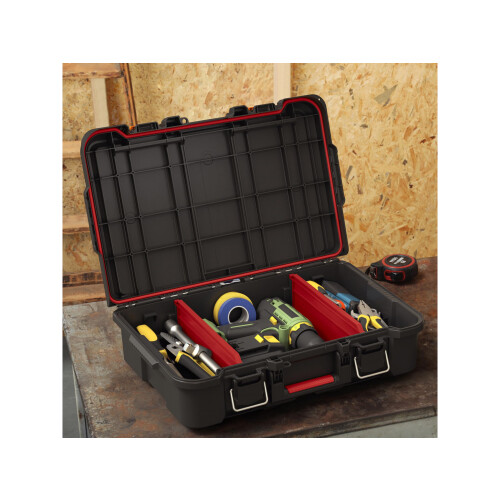 Keter Keter Stack n' Roll Modular DIY Power Tool Storage Case, Stackable, Lightweight, Durable, Water Resistant, Black 1