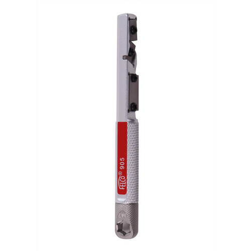 Felco Felco Sharpener Model 905 Pre Set Bevel 23 Degree Fixed Angle Carbide Stone Integrated Spanner 7mm & 8mm Adjustment