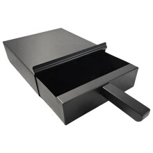 Black Powder Coated Fireside Metal Square ASH PAN Carrier Box and Shovel Set | Easy Cleaning of Ashes Ideal Fireplace Accessory for Indoor Log Burner