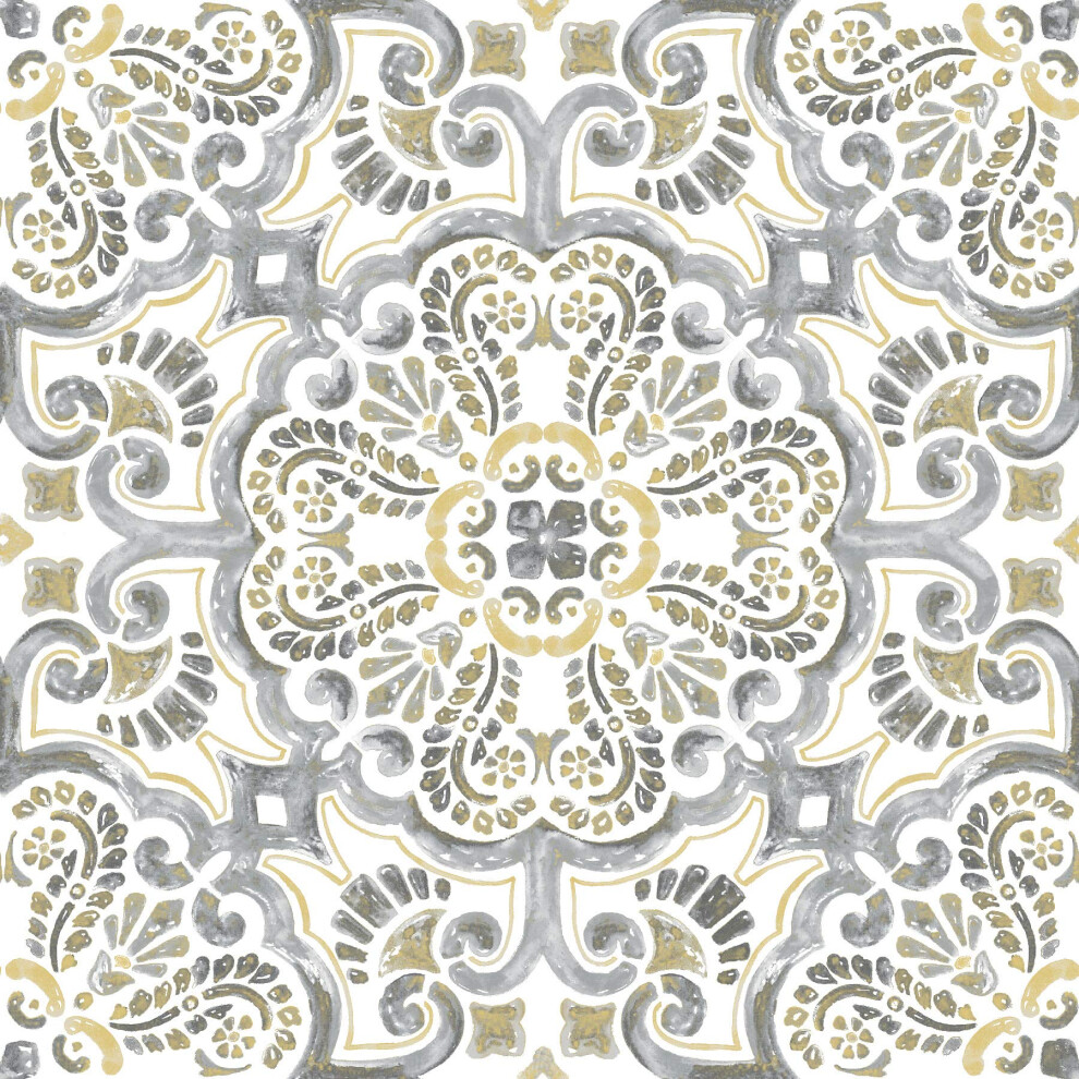 Wallpops Fp2947 Antico Peel & Stick Floor Tiles, Multi-Colour, 12 X 12 Inches 5051222359051