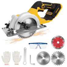 Cordless Circular Saw for Dewalt 20V Max Battery, 5.5" Brushless Circular S-aw 0-45? Cutting Angle, 2 Saw Blades(140mm), Cutting Depth and Angle: