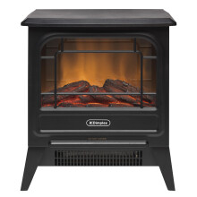 Dimplex MicroStove Optiflame Electric Stove, Compact, Portable Freestanding Fire with Log Fuel Bed, LED Flame Effect and 1.2kW Heater With 600/1200