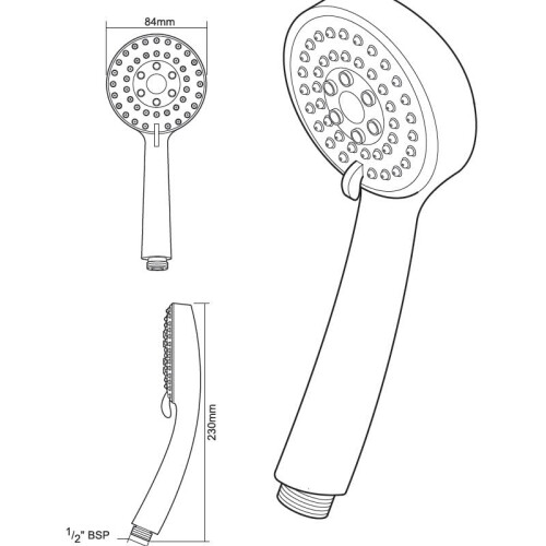 Lara | Multi Spray Shower Head - Chrome 2
