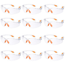 Safety Glasses Pack of 12 Safety Goggles Eyewear Safety Specs Clear Eye Protection Glasses Protective Safety Glasses for Work Personal Protective