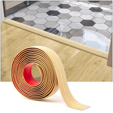 Art3d Self Adhesive Vinyl Floor Transition Strip, Laminate Floor Strip Floor Flat Divider Strip for Joining Floor Gaps,Carpet Threshold