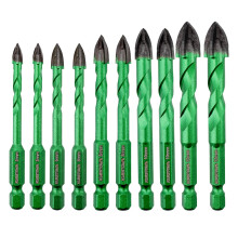 KURSTOL Masonry Diamond Drill Bit - 10pcs 5/6/8/10/12mm Concrete Diamond Hole Saw Set for Wood Plastic Brick Ceramic Tile Etc,Diamond Core Drill Bit
