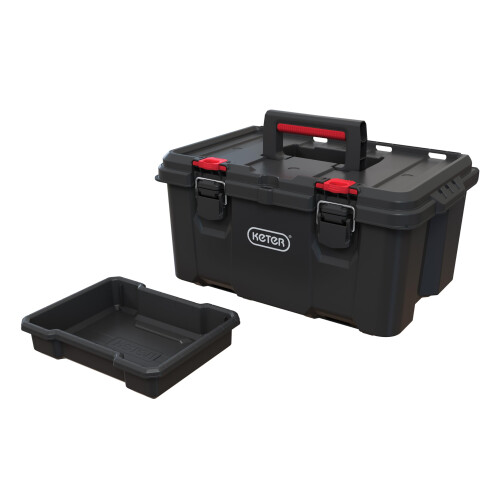 Keter Keter Stack n' Roll Modular DIY Toolbox, Stackable, Lightweight, Durable, Water Resistant, Black 2