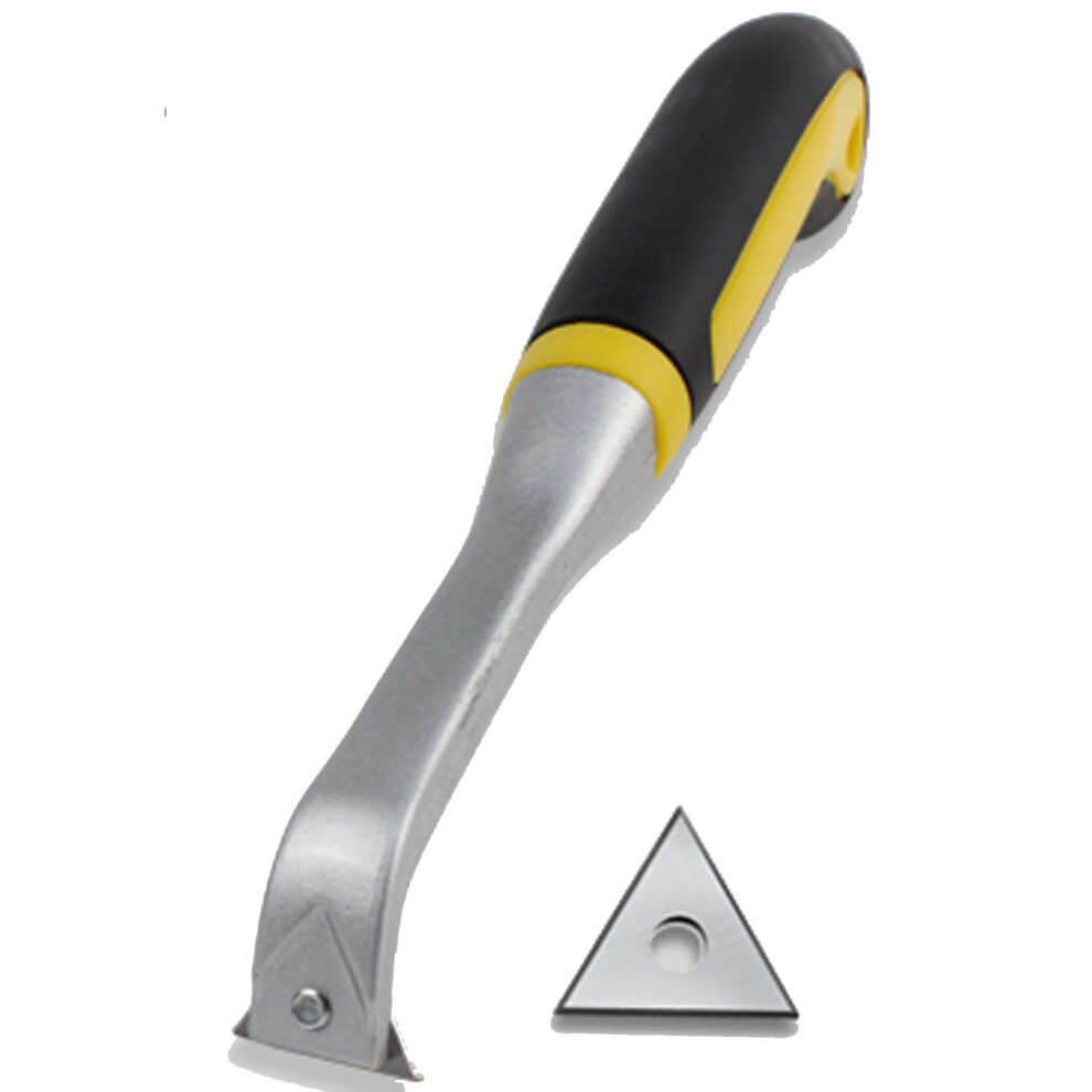 Paint Scraper Tool, Heavy Duty Triangle Precision Scraper With Ergonomic Grip, Wood Scraper For Removing Paint Glue Grout Varnish 5051222364703