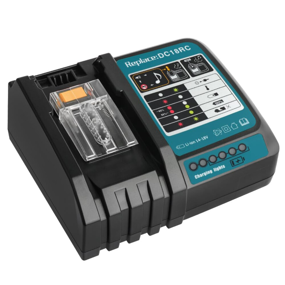 Waitley Fast Charger For Makita 14.4V?18V Lxt Li-Ion Batteries ? Compatible With Bl1815, Bl1820, Bl1830, Bl1840, Bl1850, Bl1860 5051222364345