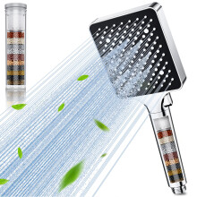 Magichome 25-Stage High Pressure Filter Shower Head with 6 Modes, Removes Residual Chlorine from Hard Water - Ideal for Dry Skin and Hair Care (Filter