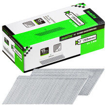 meite DA50 Type 15G / 50 mm Angled Finish Nails, 15 Gauge 34 Degree Galvanised Angled Finishing Nails for Nail Guns - Ideal for Woodworking,