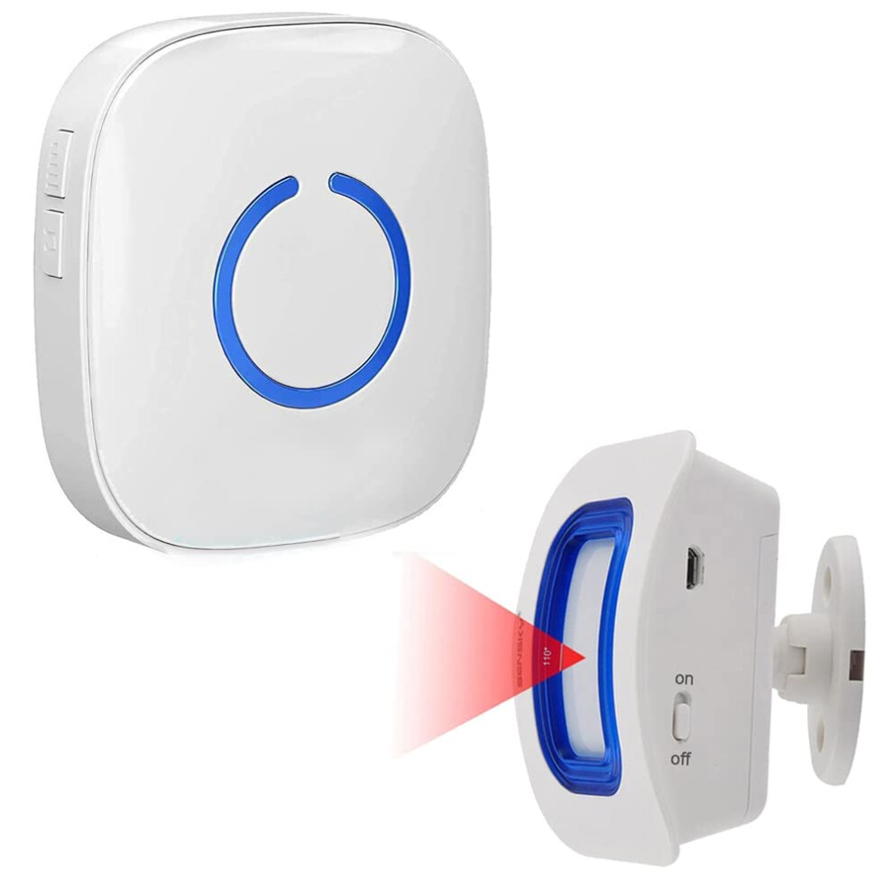 Caregiver Pager Indoor Motion Sensor Alarm Room Bed Alarms and Fall Prevention for Elderly Dementia Patients/Mailbox Alert Device for Home