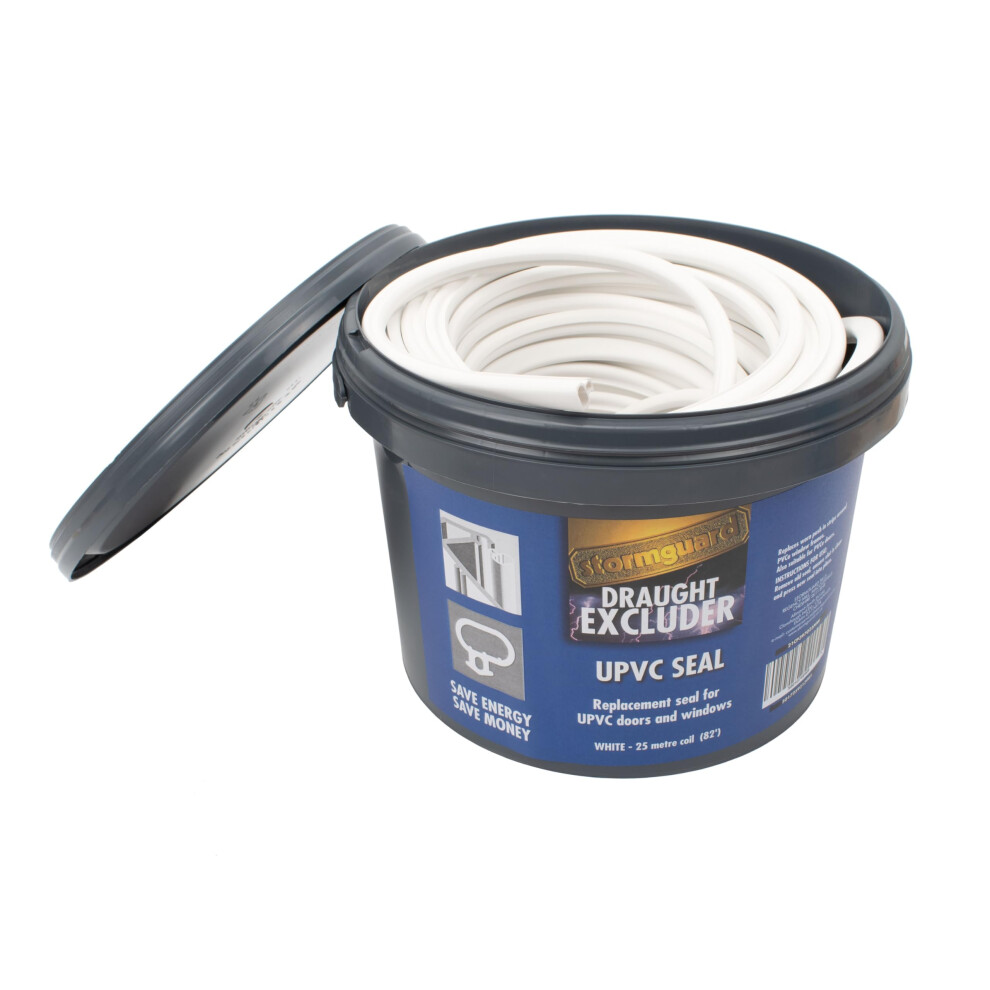 Stormguard Upvc Replacement Door And Window Gasket Rubber Seal (White) 25 Metres Double Glazing Seal 5051222369425