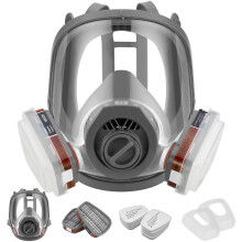 ZXICH Reusable Volume Mask with Filter for Protection Against Vapours & Particles Gas Mask for Paints, Varnishes, Carpentry Work, Agriculture