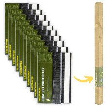 Postsaver Pro-Wrap Standard Fence Post Sleeve | Post Saver Dual-Layer Rot Protector | 20-Year Post Replacement Guarantee | Fits 3x3? to 4x4" Square