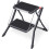 KINGRACK Step Ladder, Double Side Folding Step Stool, 2 Step Portable Ladder with handdle, Large Platform, Slim Household Stepladder with 1