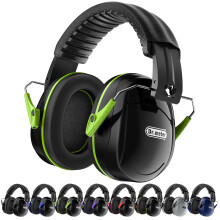 Dr.meter Ear Defenders Adults, SNR 31dB Noise Reduction Earmuffs with with Adjustable Headband Double Layers Hearing Protection for Gardening Yard