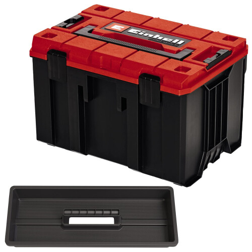 Einhell Einhell E-Case M Tool Storage Case With Organiser Insert - Power Tool Box, Stackable, Lockable, Splash-Proof, Protective Storage And Transport Of