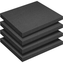 4 Pcs Polyurethane Foam Sheet, Tool Box Foam Inserts, 40 x 30 x 4CM Cuttable Inserts for Tool Box Organisation, Flight Cases, DIY & Tool Storage