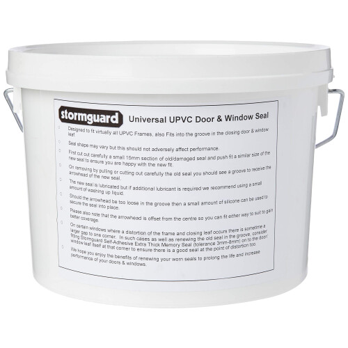 STORMGUARD 21SR397020MW UPVC Replacement Push in Seal White 20M 1