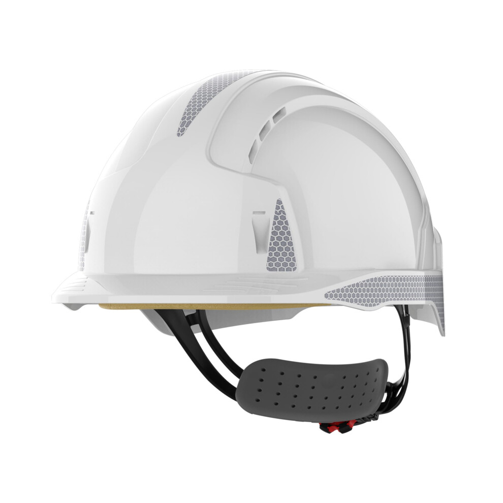 Jsp - Evolite Lightweight Abs Safety Helmet Cr2 Wheel Ratchet, Vented, White, (Ajb170-400-100) 5051222375013