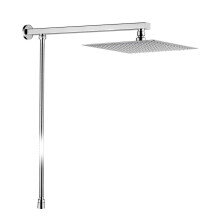 GRIFEMA G7007 10 Inch Rainfall Shower Head and Hose Set, with Shower Arm, Wall Mounted Stainless Steel Fixed Shower Head, Square Ultra-Thin Bathroom