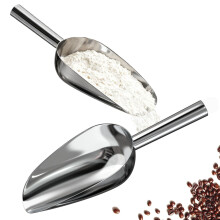 2 Pack Small Metal Ice Scoop for Freezer and Ice Bucket, 7 Inch Scoop for Candy Coffee Beans Tea